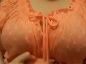 Hot aunty tempting me with her boobs