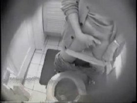 My sister fingering in toilet caught by hidden cam