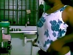 indian sex couple hardcore in kitchen